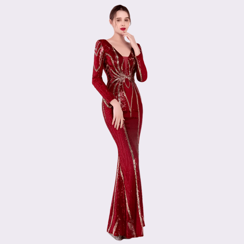 Elegant Long Sleeve Evening Dresses for Women Sexy Long Sleeve Evening Dresses | Luxury Party Gowns AMB BOUTIQUE    