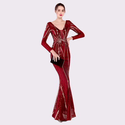 Elegant Long Sleeve Evening Dresses for Women Sexy Long Sleeve Evening Dresses | Luxury Party Gowns AMB BOUTIQUE    