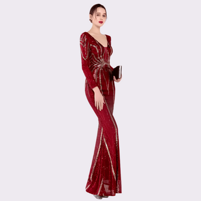 Elegant Long Sleeve Evening Dresses for Women Sexy Long Sleeve Evening Dresses | Luxury Party Gowns AMB BOUTIQUE    