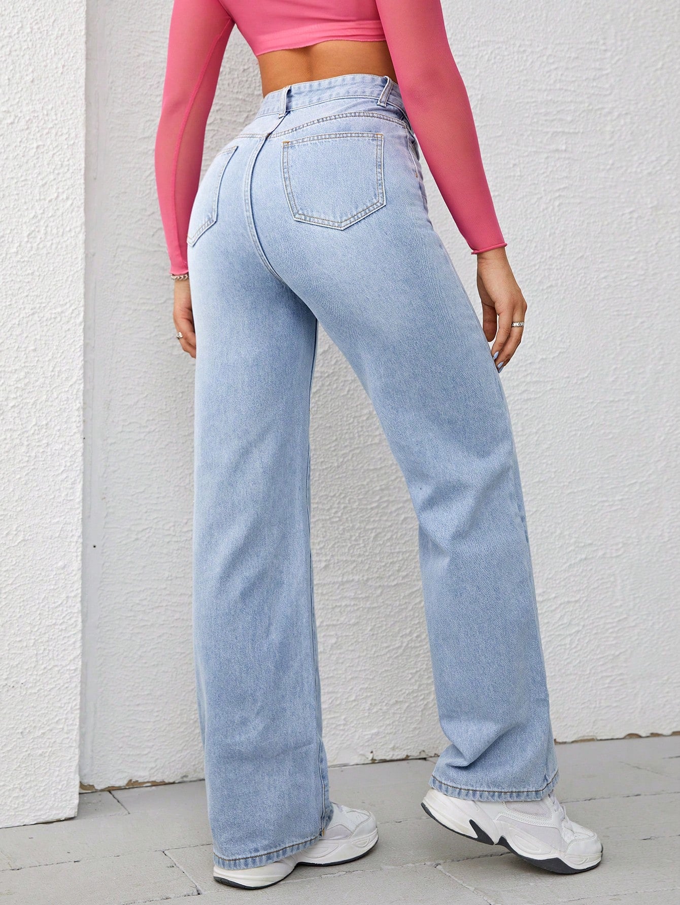 High Waist Wide Leg Jeans Women Jeans AMB   