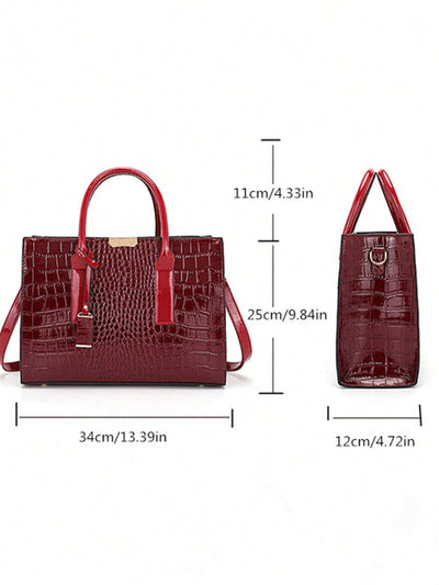 Chic Crocodile Pattern Tote Bag Women Tote Bags Shein   