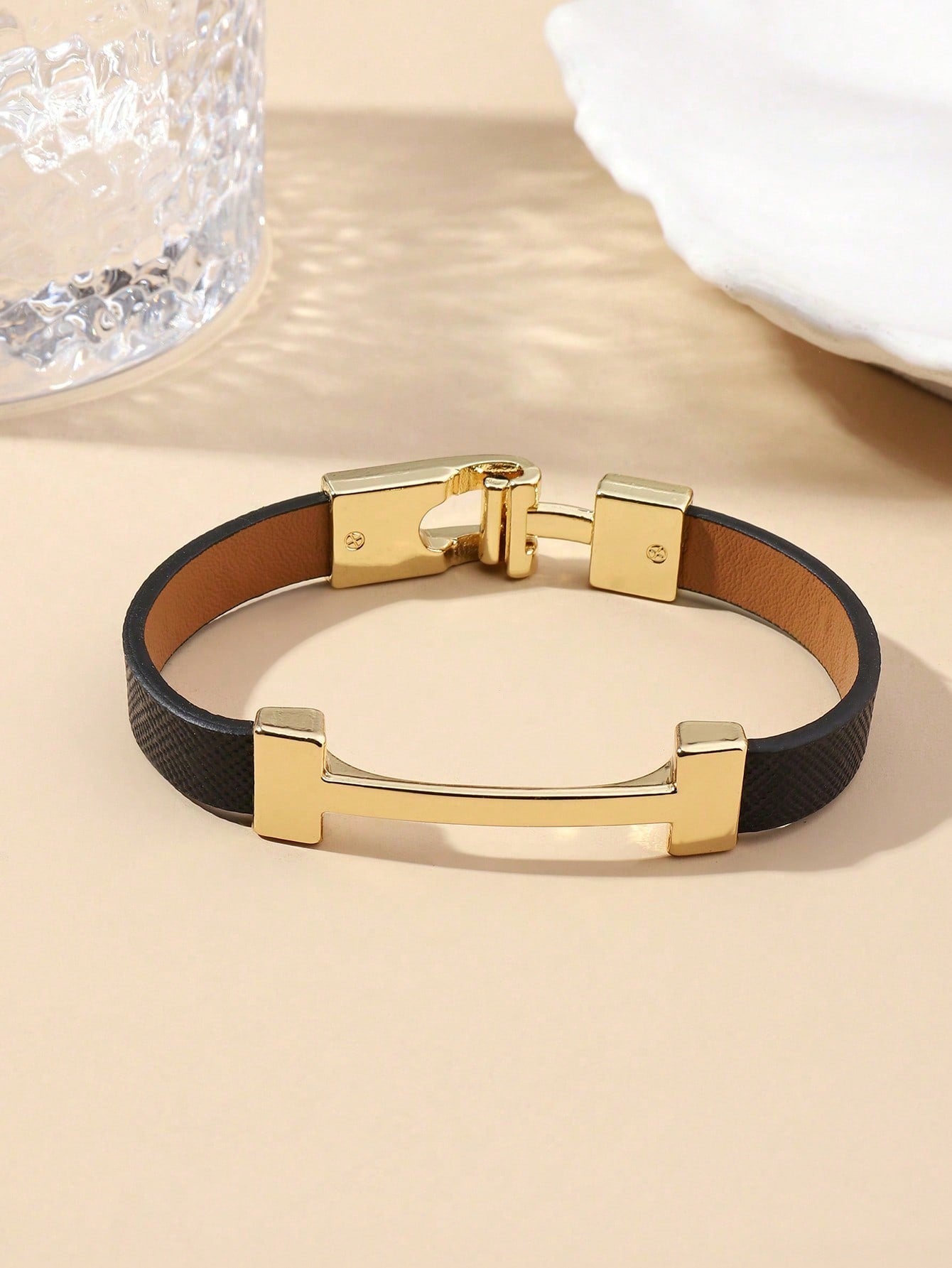 Hexagonal Bangle Bracelet Women Bangles AMB Black  