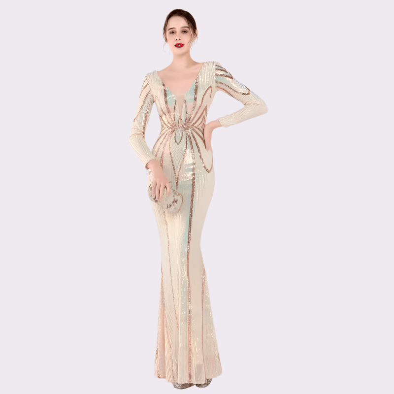 Elegant Long Sleeve Evening Dresses for Women Sexy Long Sleeve Evening Dresses | Luxury Party Gowns AMB BOUTIQUE    