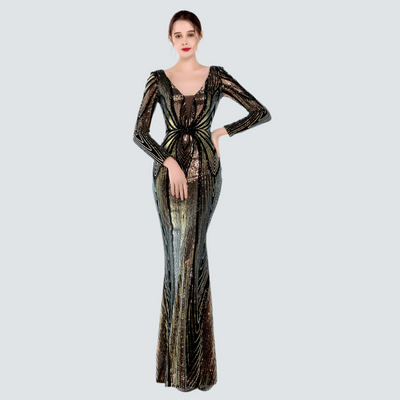 Elegant Long Sleeve Evening Dresses for Women Sexy Long Sleeve Evening Dresses | Luxury Party Gowns AMB BOUTIQUE    