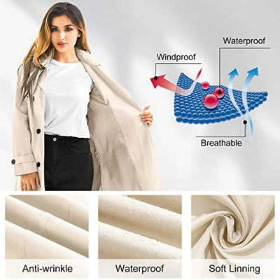 Women's Waterproof Trench Coat Women's Waterproof Trench Coat AMB BOUTIQUE    