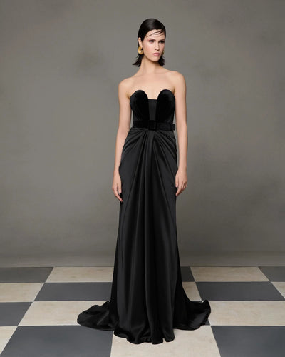 Romance Luxe Satin Mermaid Evening Gown