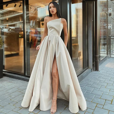 Glamour Strapless Wave Slit Maxi Dress European Glamour Strapless Wave Slit Maxi Dress AMB BOUTIQUE  White S 