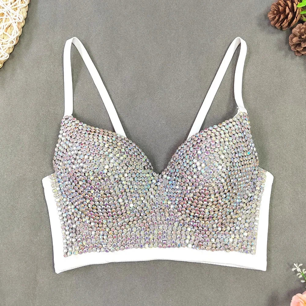 Glam Beaded Corset Crop Top