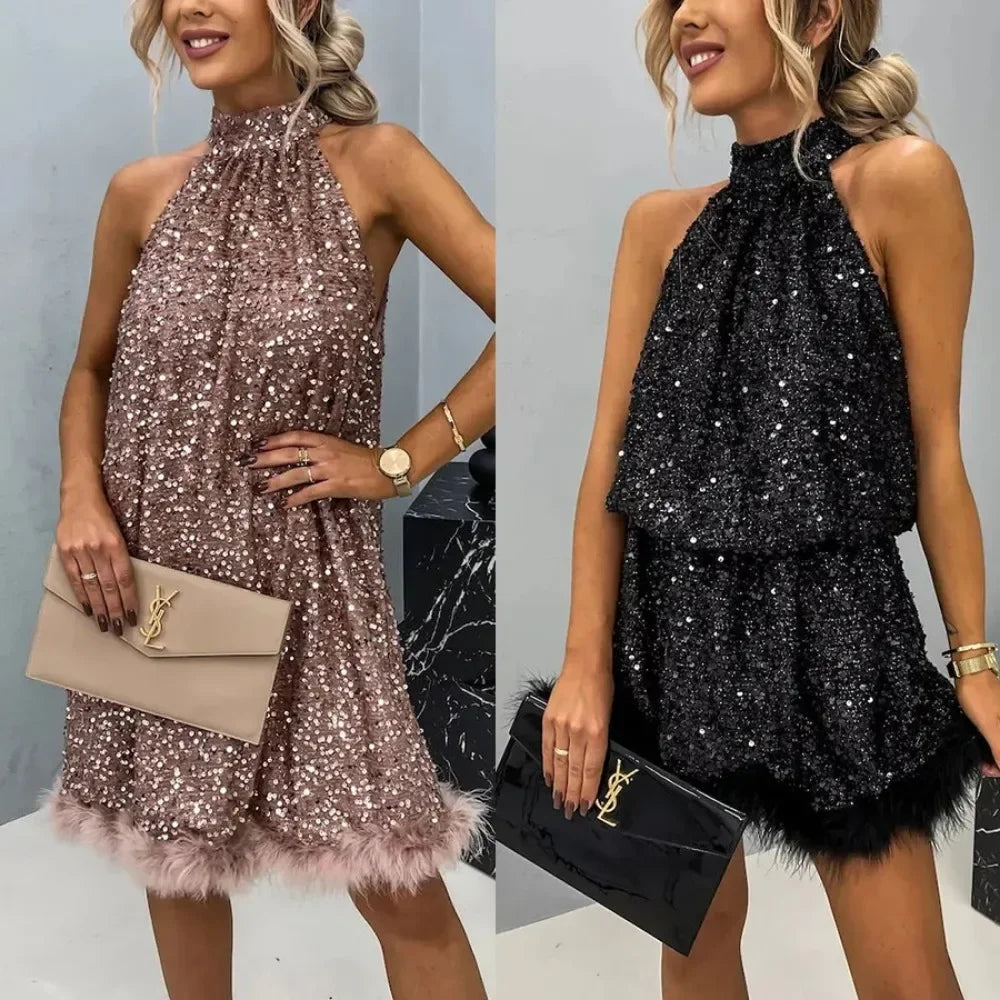 Women’s Sleeveless Sequin Party Dress