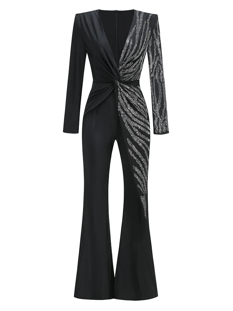 RadianceVibe Sparkly Diamond Jumpsuit