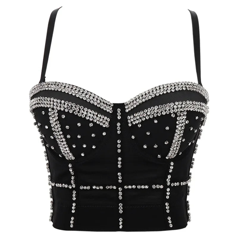 Premium Bling Luxe Corset Crop Top