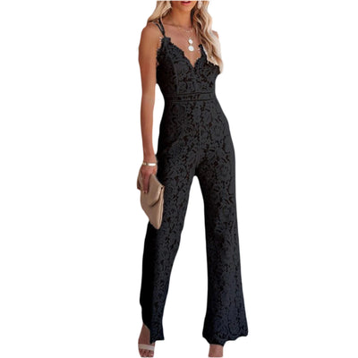 LaceBloom Bodycon Jumpsuit