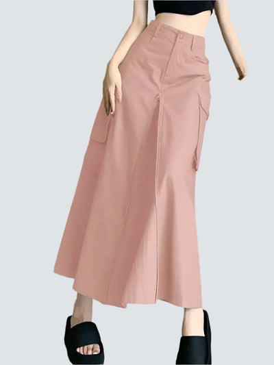 Fashion High Waist Pleating Maxi Skirt Fashion High Waist Pleating Maxi Skirt AMB BOUTIQUE    