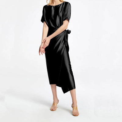 Satin Dress Satin Dress AMB BOUTIQUE Black L 