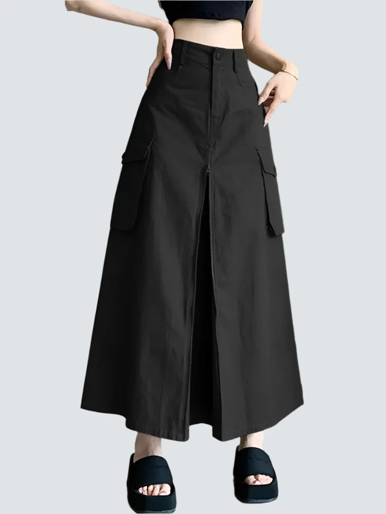 Fashion High Waist Pleating Maxi Skirt Fashion High Waist Pleating Maxi Skirt AMB BOUTIQUE    